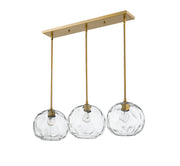 Chloe 3 Light 36" Linear Pendant in Olde Brass