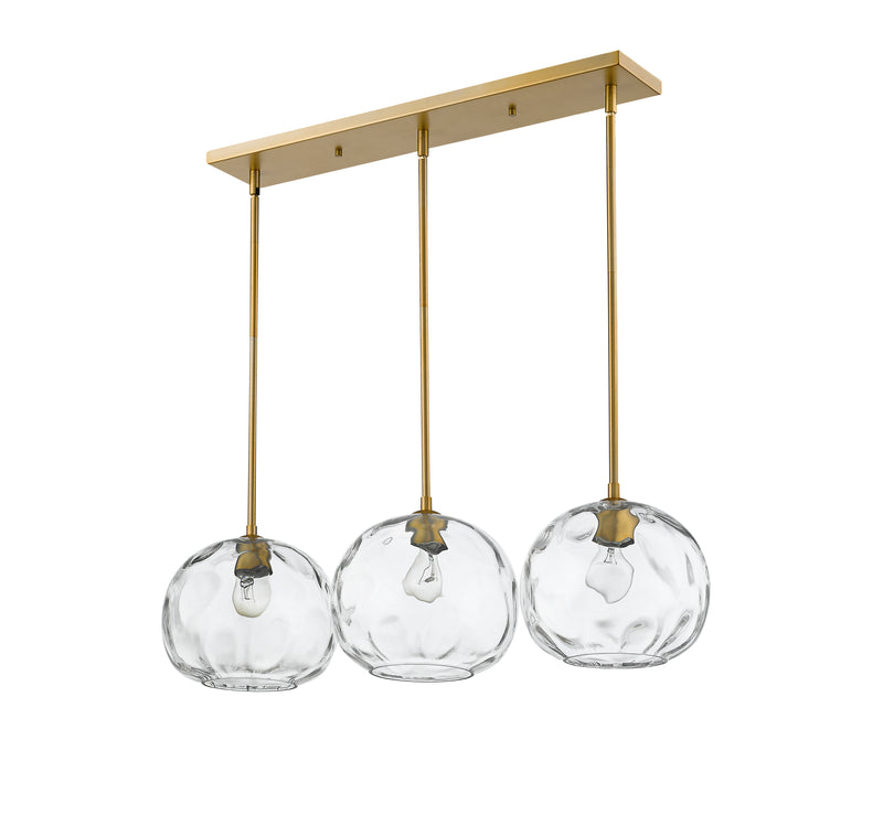 Chloe 3 Light 36" Linear Pendant in Olde Brass