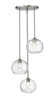 Chloe 3 Light 20" Pendant in Brushed Nickel
