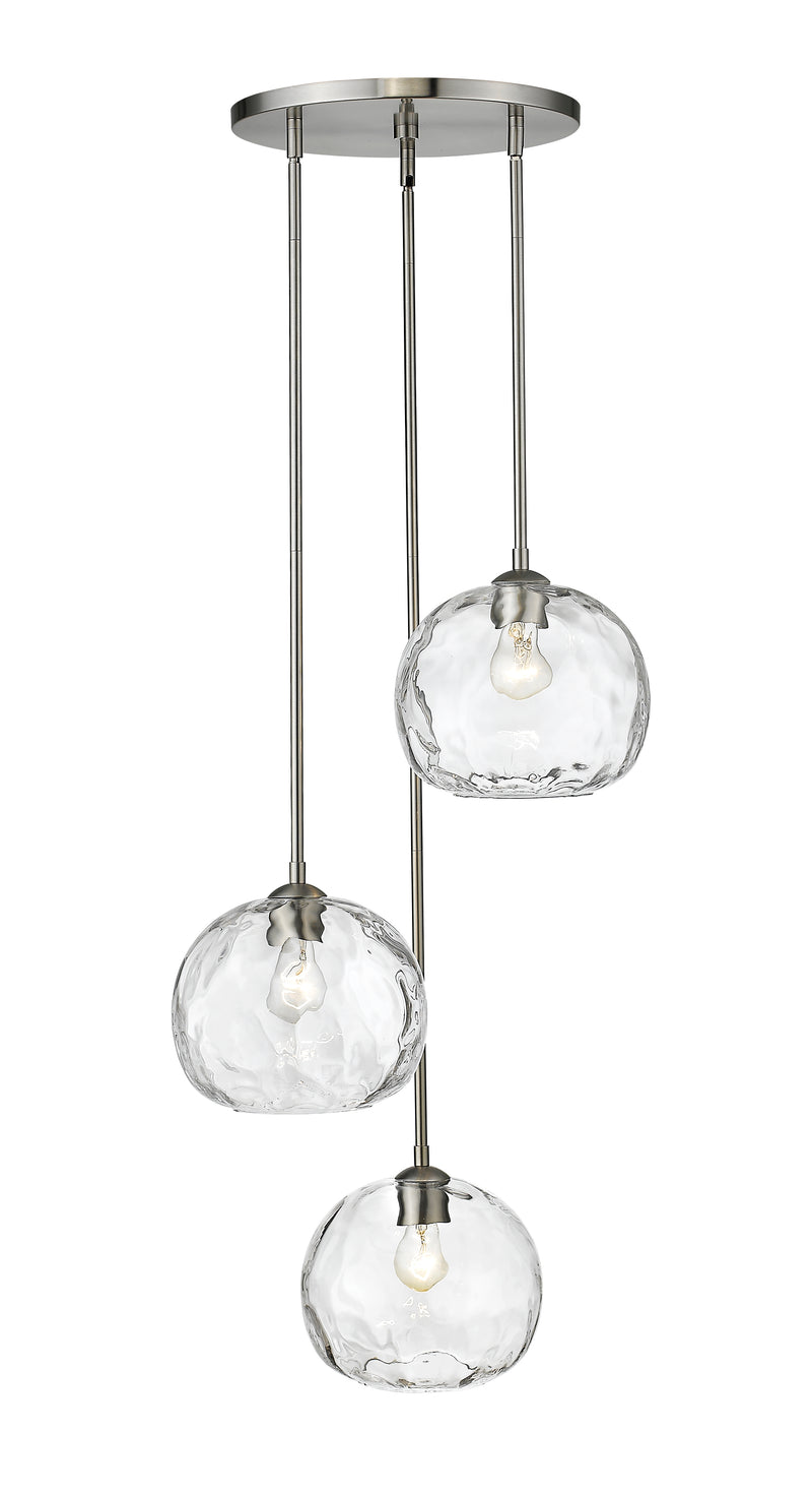 Chloe 3 Light 20" Pendant in Brushed Nickel