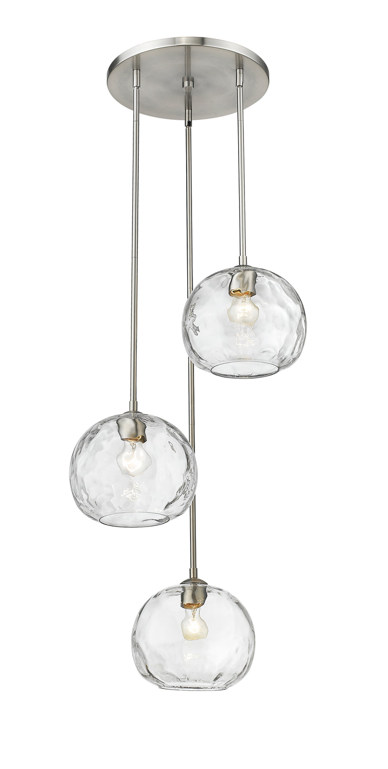 Chloe 3 Light 20" Pendant in Brushed Nickel
