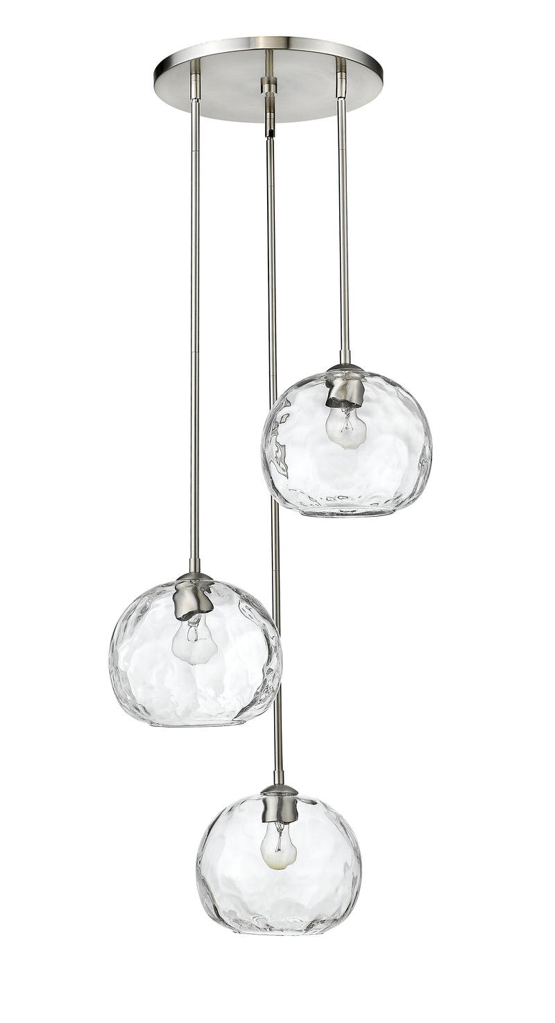 Chloe 3 Light 20" Pendant in Brushed Nickel