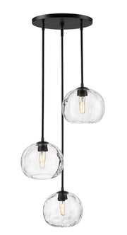 Chloe 3 Light 20" Pendant in Matte Black