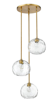 Chloe 3 Light 20" Pendant in Olde Brass
