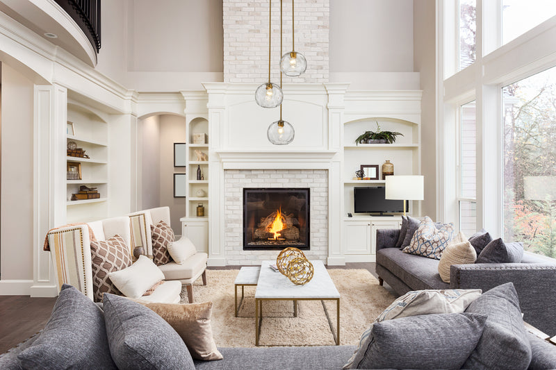 Chloe 3 Light 20" Pendant in Olde Brass in a room setting