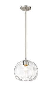 Chloe 1 Light 10" Pendant in Brushed Nickel