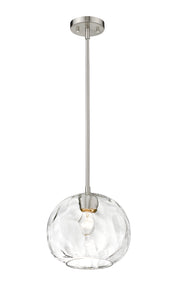 Chloe 1 Light 10" Pendant in Brushed Nickel