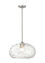 Chloe 1 Light 14" Pendant in Brushed Nickel