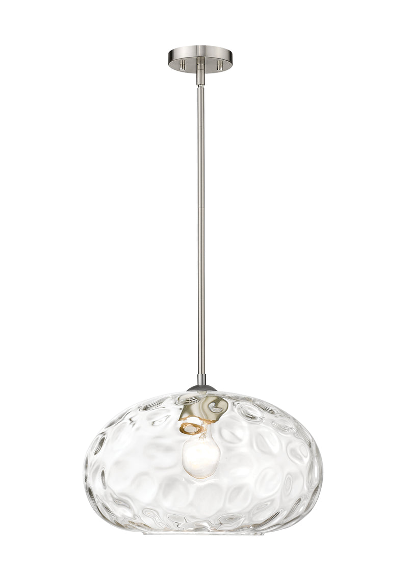 Chloe 1 Light 14" Pendant in Brushed Nickel