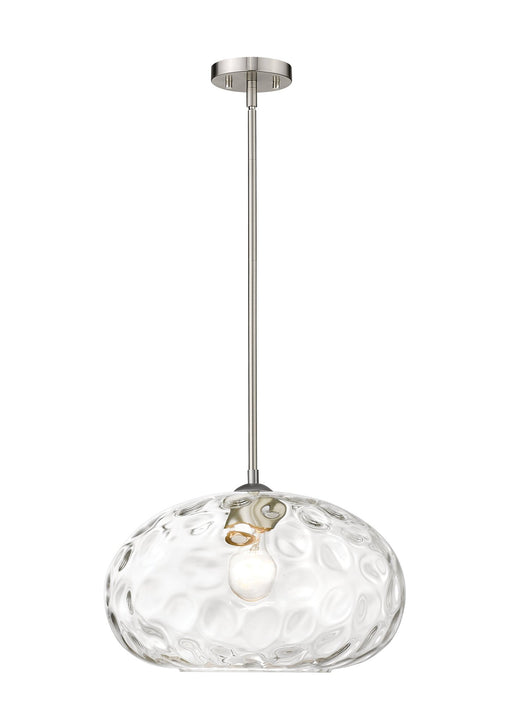 Chloe 1 Light 14" Pendant in Brushed Nickel