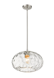 Chloe 1 Light 14" Pendant in Brushed Nickel