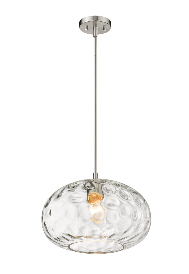 Chloe 1 Light 14" Pendant in Brushed Nickel