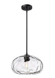 Chloe 1 Light 14" Pendant in Matte Black