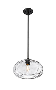 Chloe 1 Light 14" Pendant in Matte Black