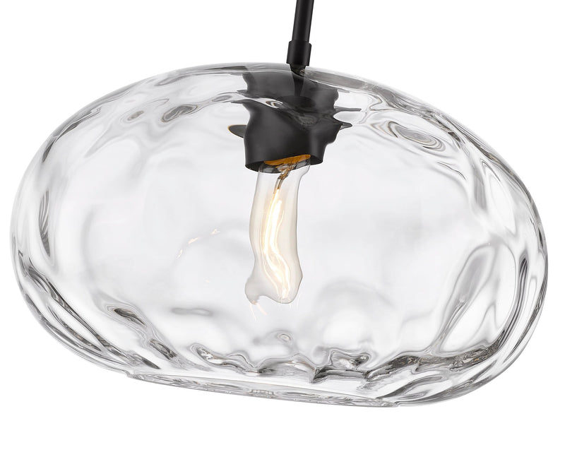 Chloe 1 Light 14" Pendant in Matte Black