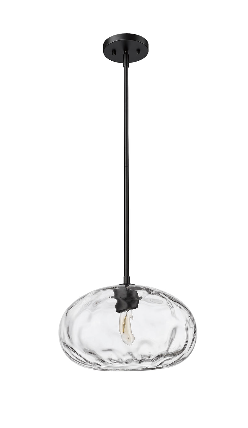 Chloe 1 Light 14" Pendant in Matte Black