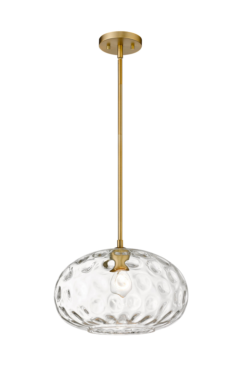 Chloe 1 Light 14" Pendant in Olde Brass