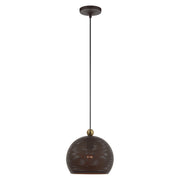 Dublin Pendant in Bronze with Antique Brass Accents
