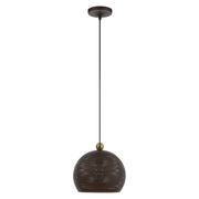 Dublin Pendant in Bronze with Antique Brass Accents