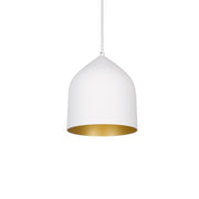 Helena 8" Pendant in White/Gold