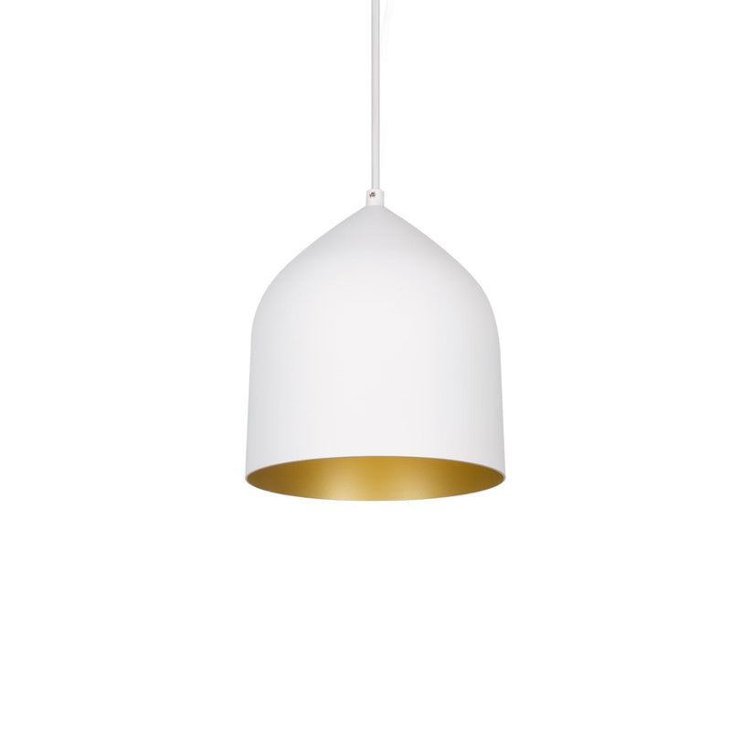Helena 8" Pendant in White/Gold
