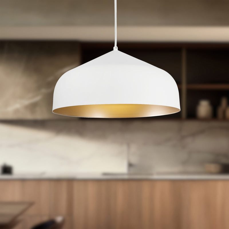 Helena 17" Pendant in Black/Gold