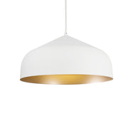 Helena 17" Pendant in White/Gold