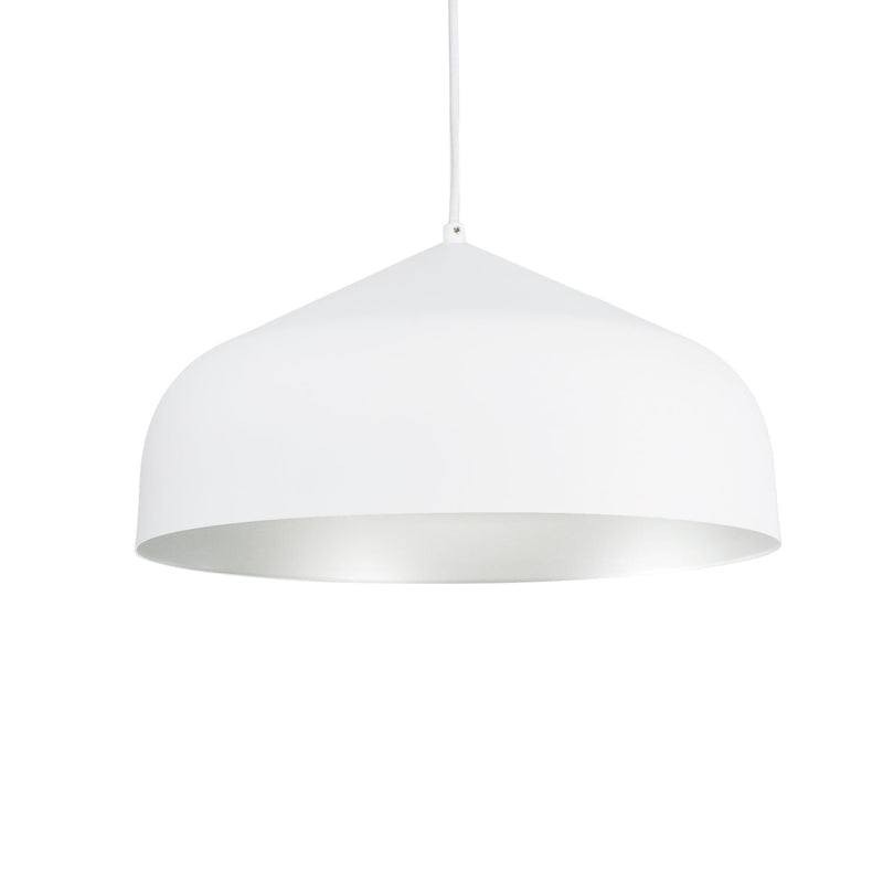 Helena 17" Pendant in White/Silver