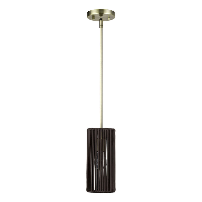 Acordia Mini Pendant in Antique Brass