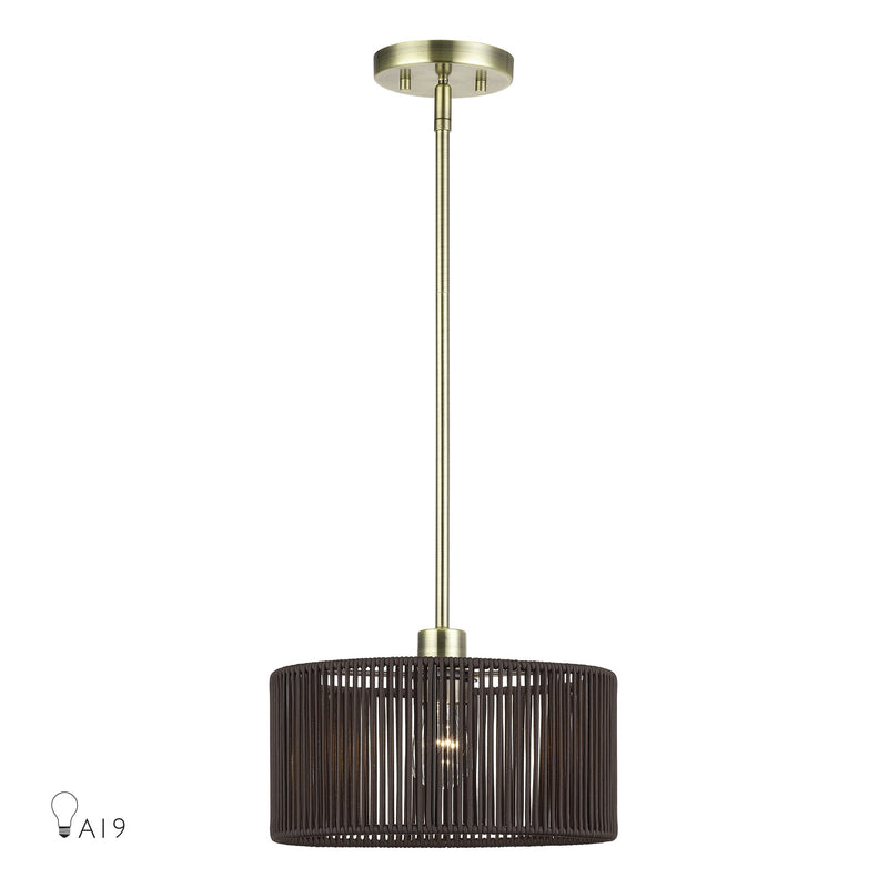 Acordia Pendant in Antique Brass
