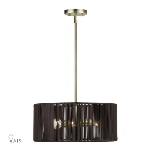 Acordia 3-Light Chandelier in Antique Brass
