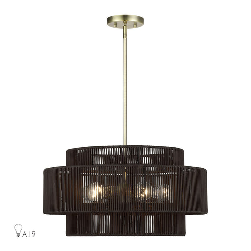 Acordia 5-Light Chandelier in Antique Brass