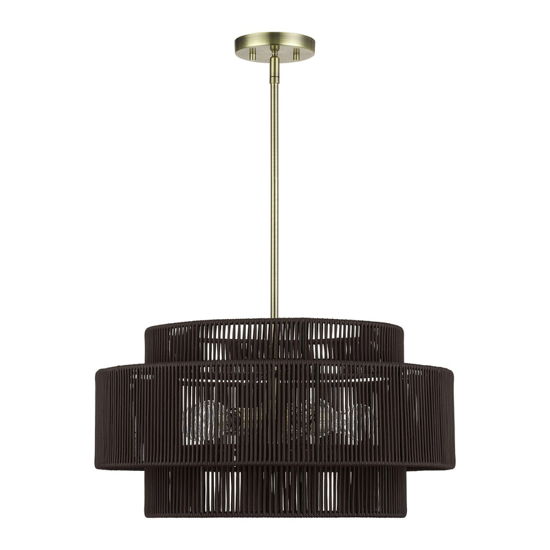 Acordia 5-Light Chandelier in Antique Brass
