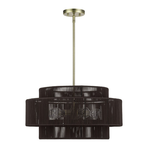 Acordia 5-Light Chandelier in Antique Brass