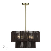 Acordia 4-Light Chandelier in Antique Brass