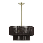 Acordia 4-Light Chandelier in Antique Brass