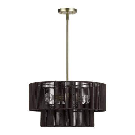 Acordia 4-Light Chandelier in Antique Brass