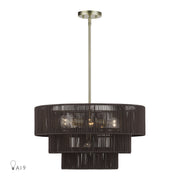 Acordia 6-Light Chandelier in Antique Brass