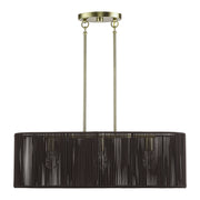 Acordia 3-Light Medium Linear Chandelier in Antique Brass