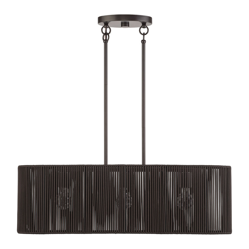 Acordia 3-Light Medium Linear Chandelier in English Bronze