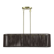 Acordia 4-Light Large Linear Chandelier in Antique Brass
