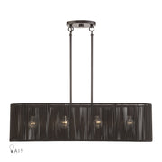 Acordia 4-Light Large Linear Chandelier in English Bronze