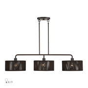 Acordia 3-Light Extra Large Linear Chandelier in English Bronze