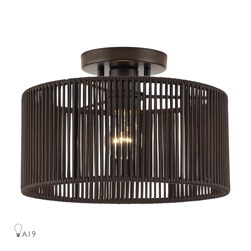 Acordia Medium Semi-Flush Mount in English Bronze