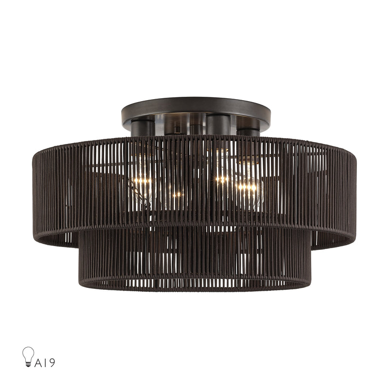 Acordia 4-Light Extra Large Semi-Flush Mount in English Bronze