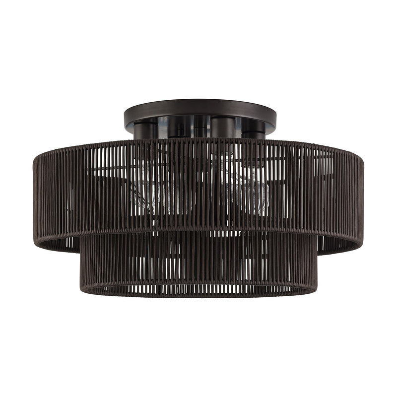 Acordia 4-Light Extra Large Semi-Flush Mount in English Bronze