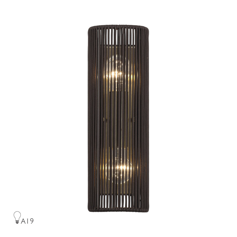 Acordia 2-Light Wall Sconce in Antique Brass