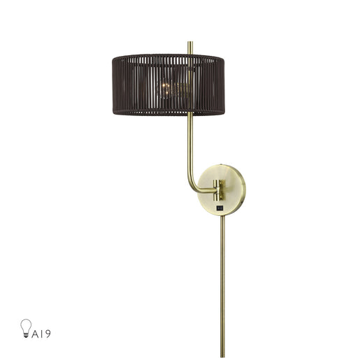 Acordia Swing Arm Wall Lamp in Antique Brass