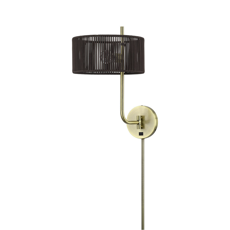 Acordia Swing Arm Wall Lamp in Antique Brass