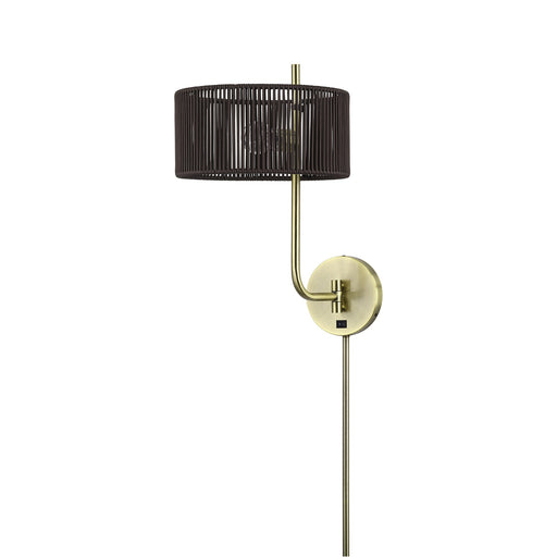 Acordia Swing Arm Wall Lamp in Antique Brass